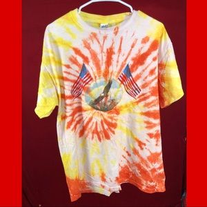 Tie-Dyed shirt USA orange/ yellow
